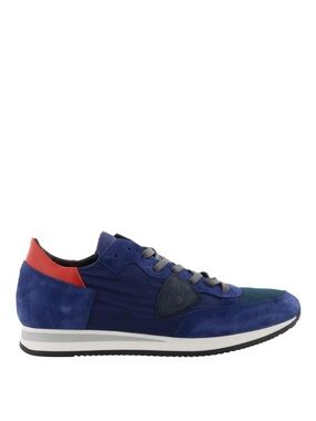 Philippe Model Tropez Color Block Nylon Suede Sneaker Blue Red Men’s 43